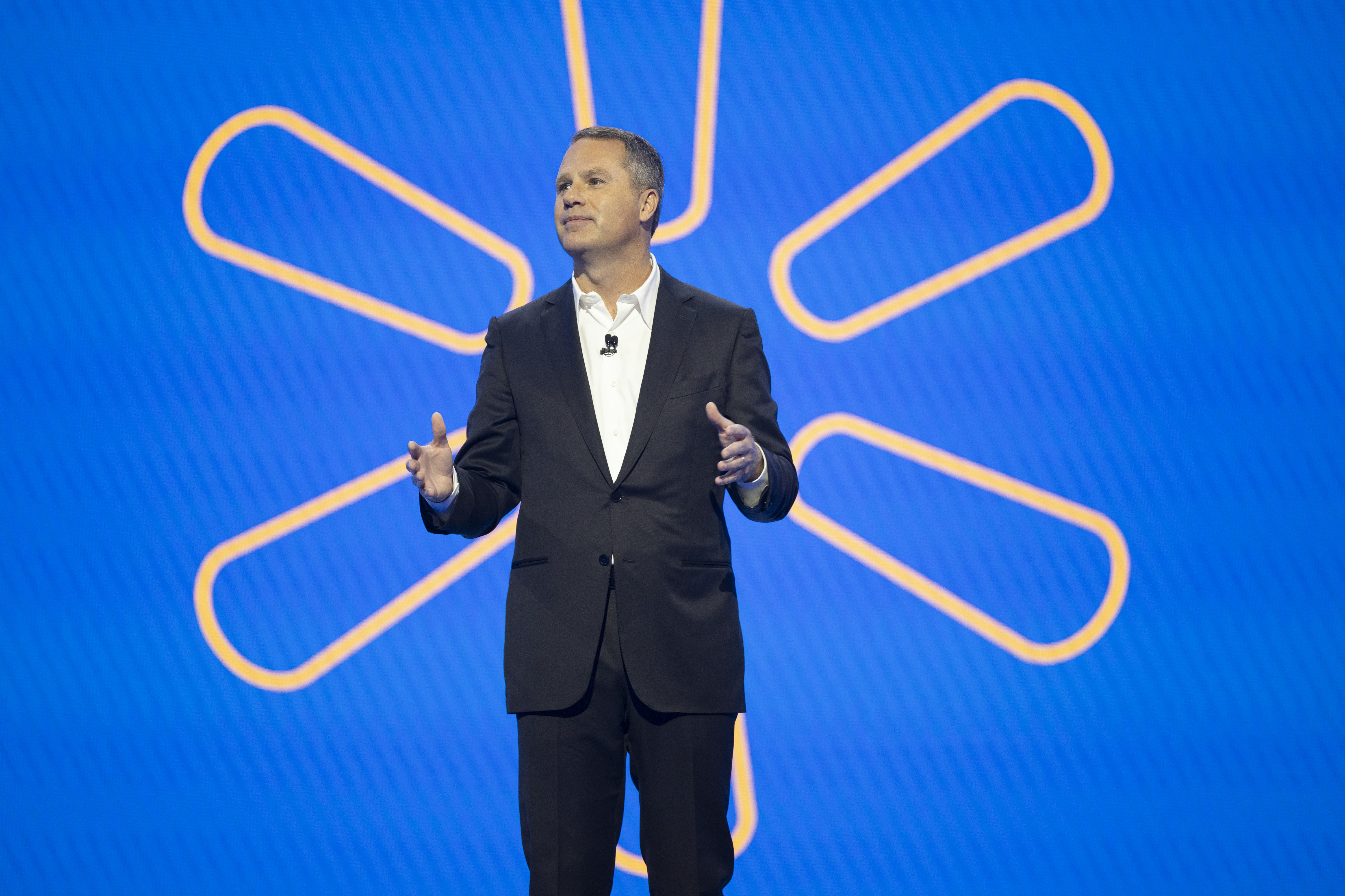 Walmart CEO Doug McMillon speaks at Friday's Associate Celebration